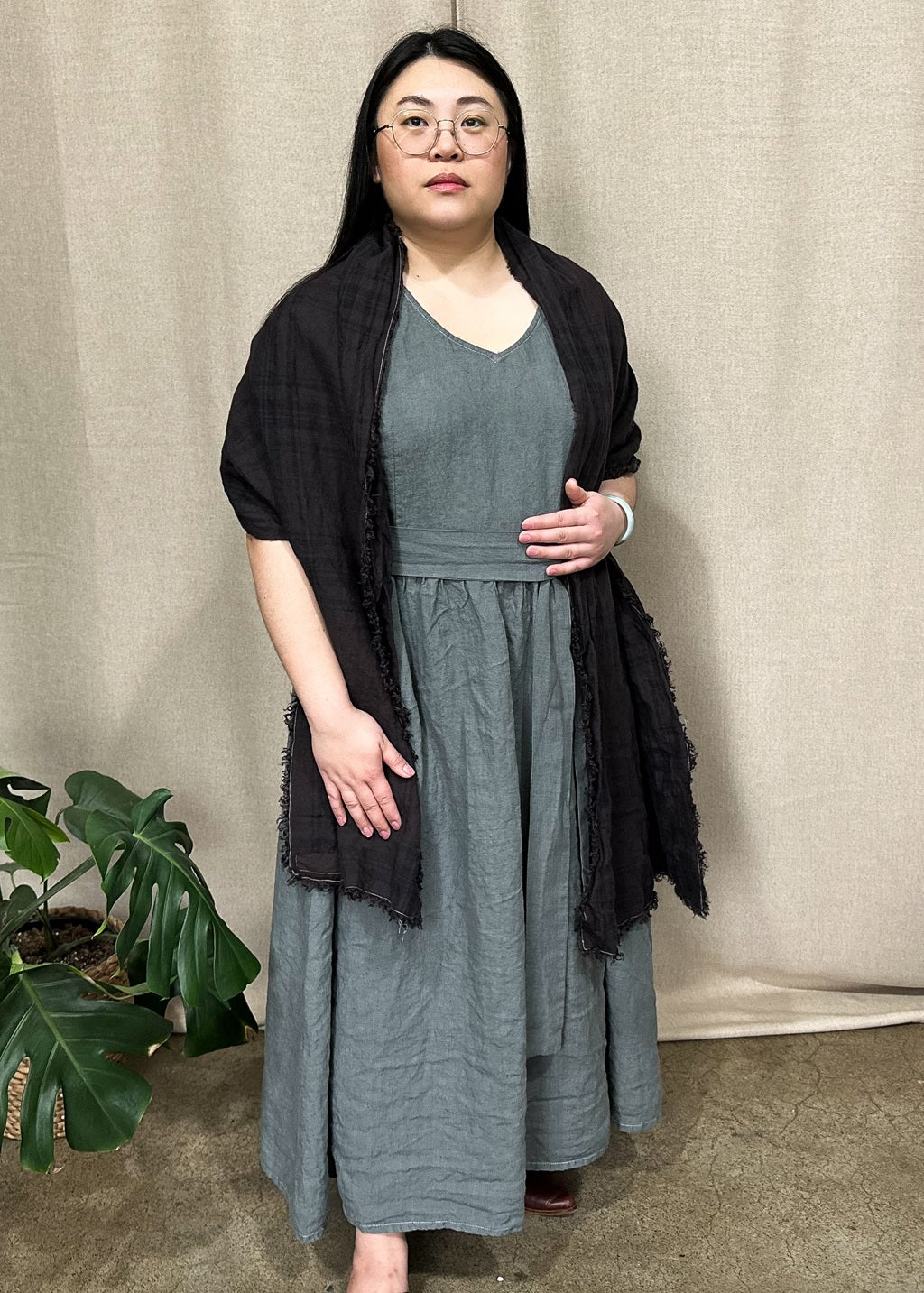 Scarlett Dress Maxi – Metal | Eva Cassis Sustainable Capsule Wardrobe