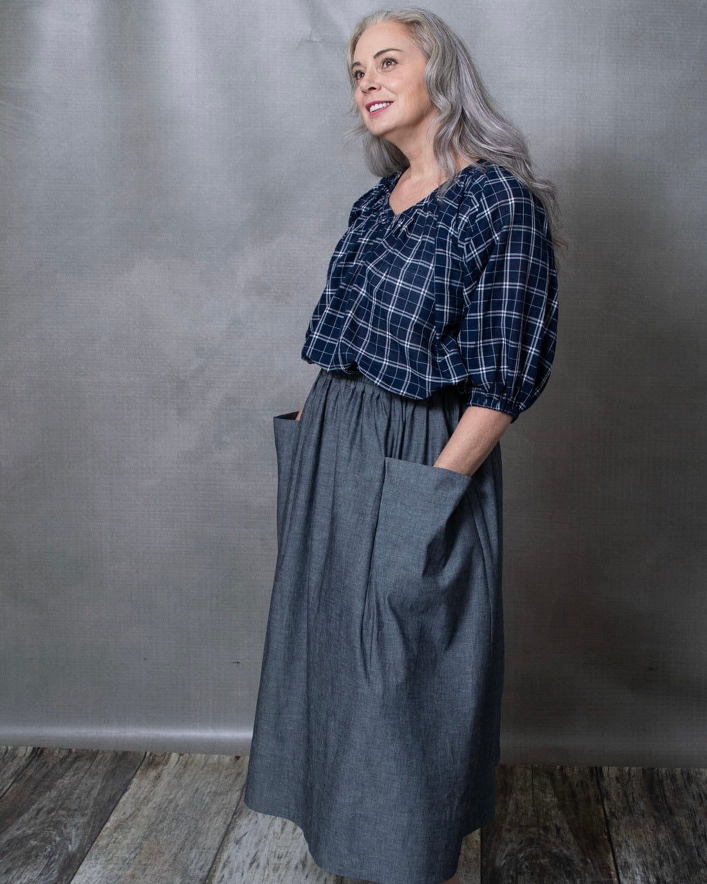 Dessa Japanese Cotton Chambray Skirt