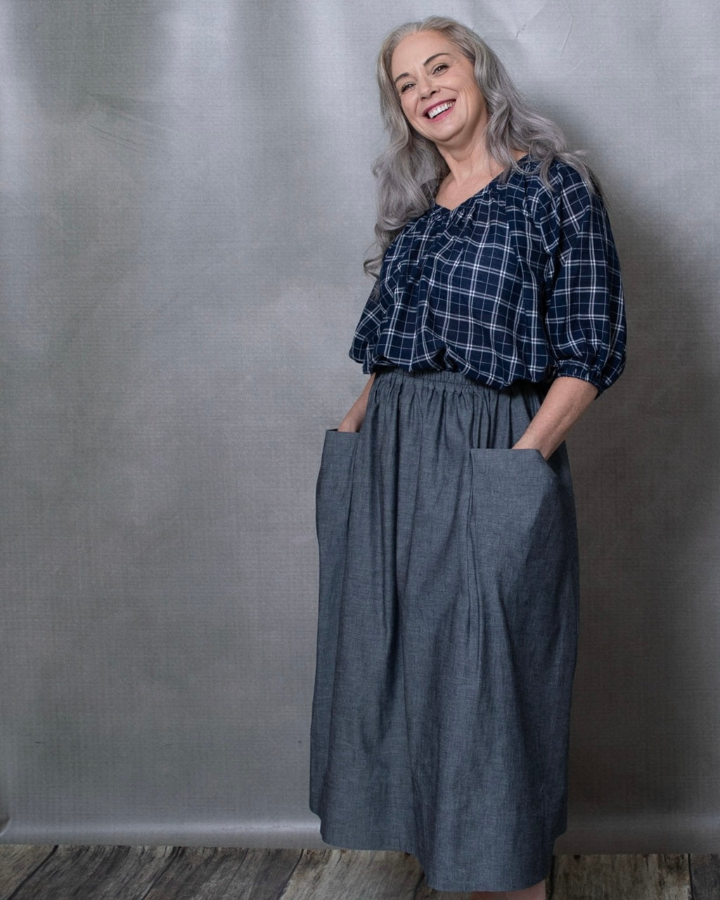 Dessa Japanese Cotton Chambray Skirt