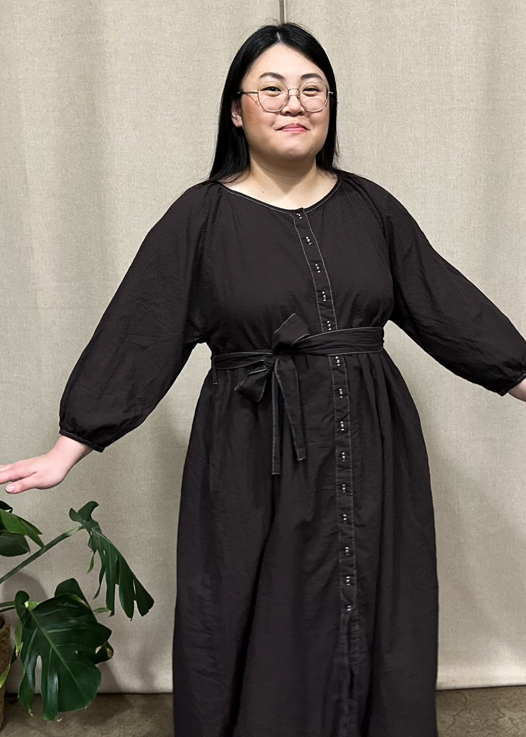 Layla Organic Cotton Dress – Espresso Edition