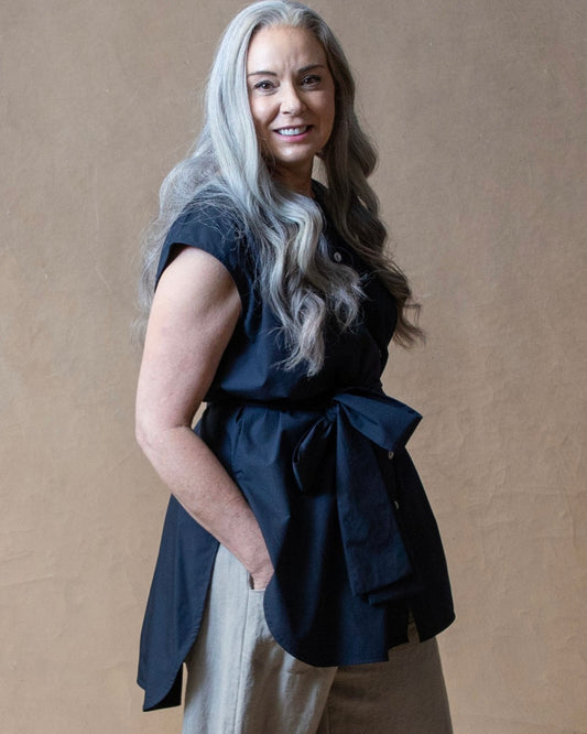 Capri Navy Cotton Tunic