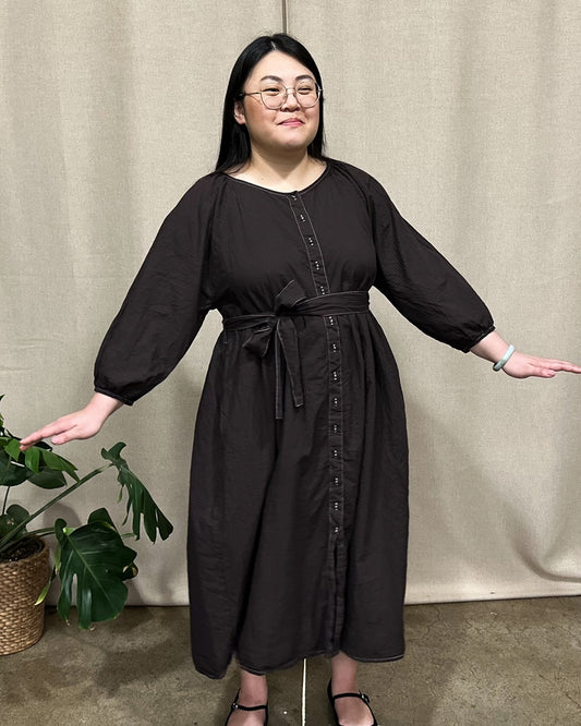 Layla Organic Cotton Dress – Espresso Edition