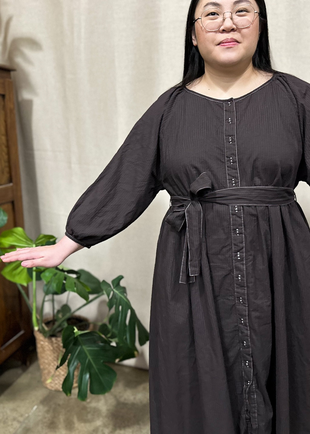 Layla Organic Cotton Dress – Espresso Edition