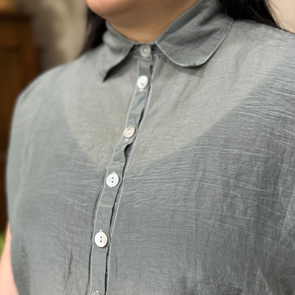 Montana Shirt in Mist Cotton/Silk