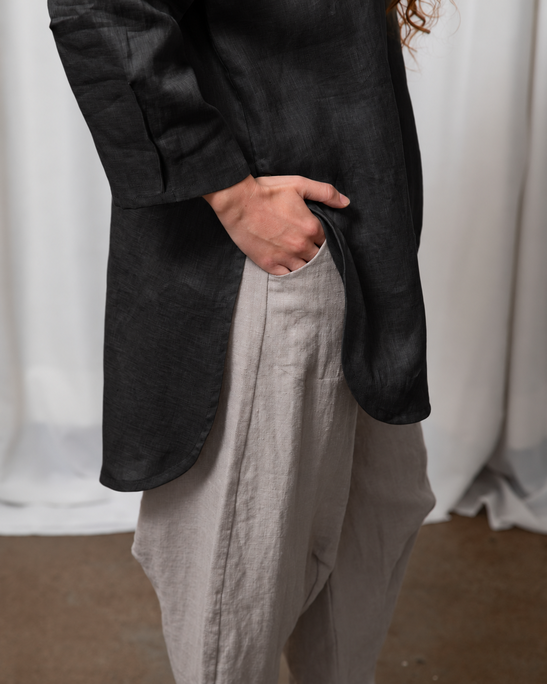 Monet Black Linen Shirt - PRE ORDER (SHIPPING 7TH DECEMBER)
