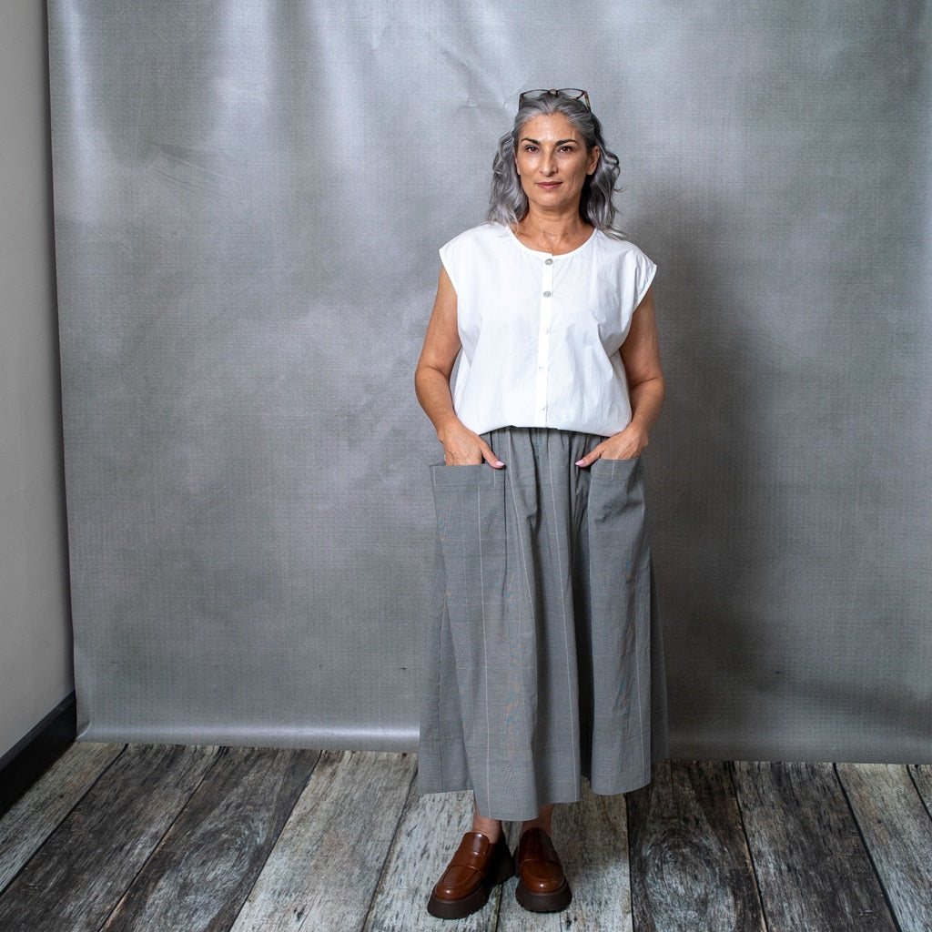 Dessa Skirt in Plaid Cotton
