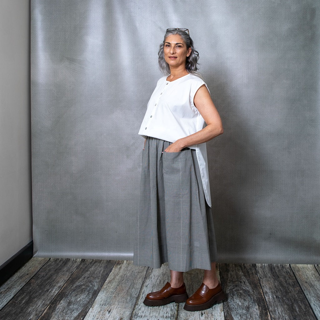 Dessa Skirt in Plaid Cotton