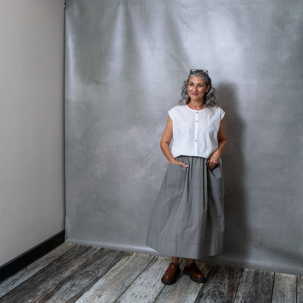 Dessa Skirt in Plaid Cotton