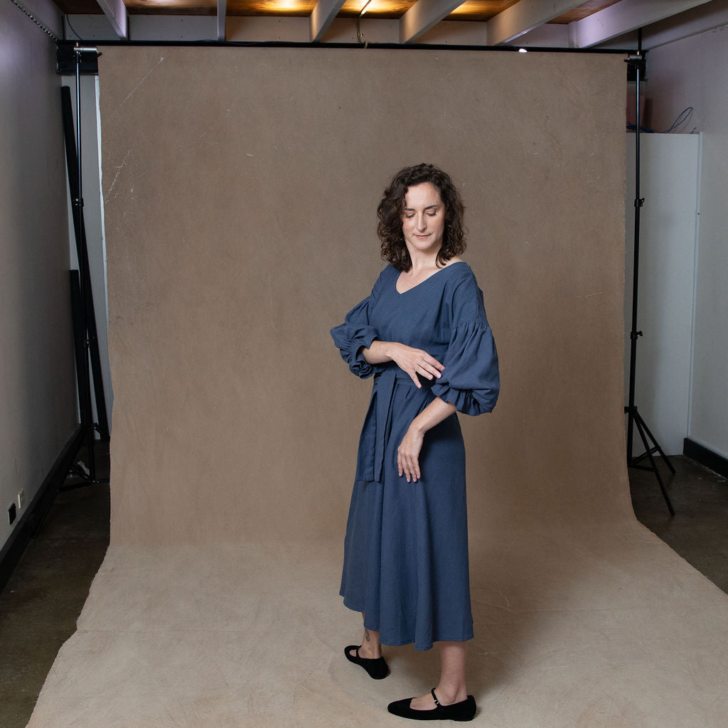 Sophia Washed Navy Dress