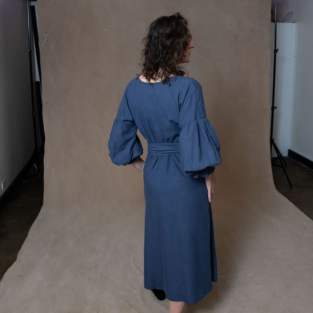 Sophia Washed Navy Dress