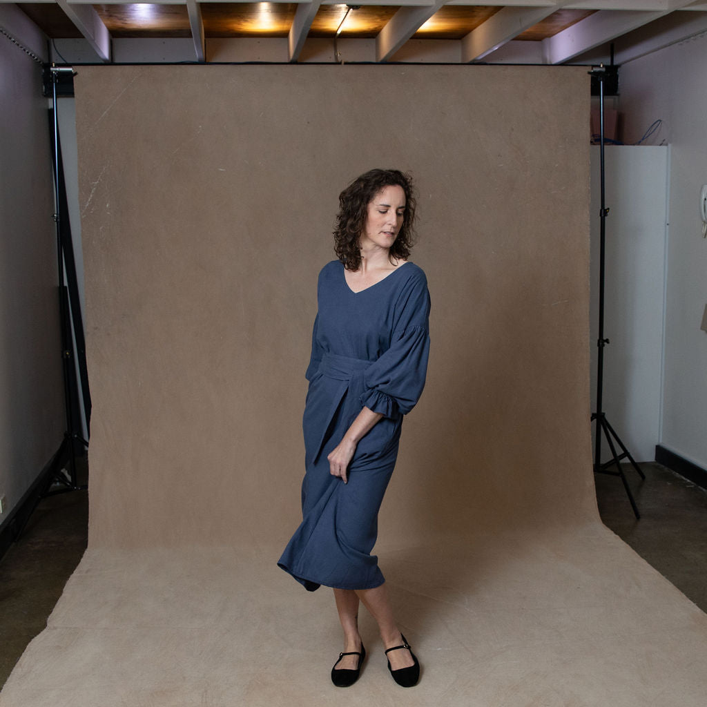 Sophia Washed Navy Dress