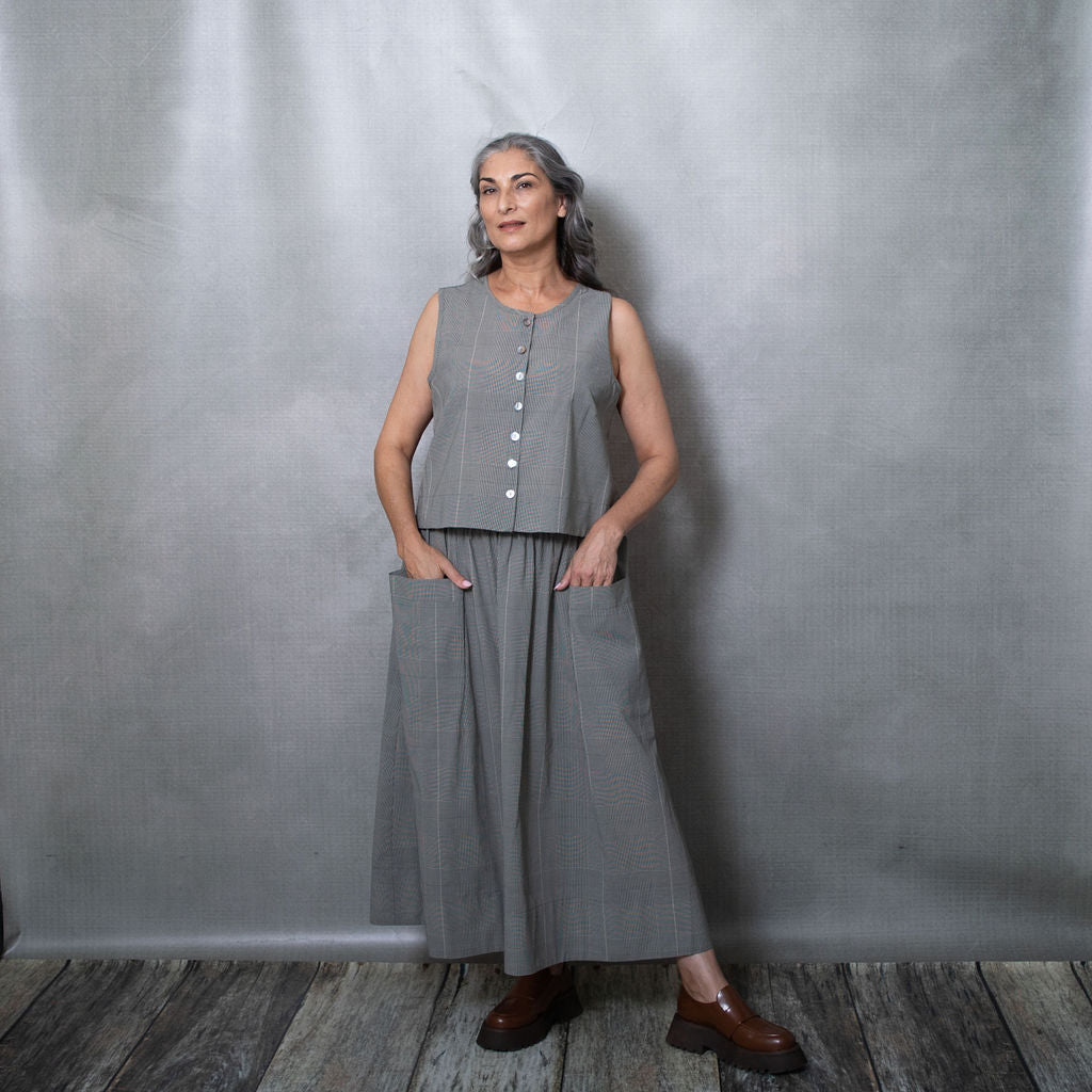 Dessa Skirt in Plaid Cotton