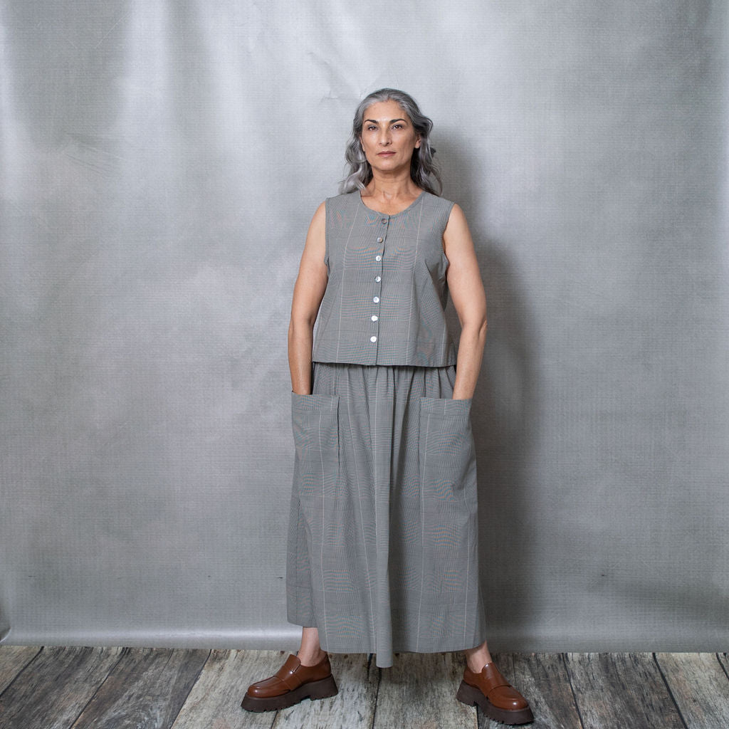 Dessa Skirt in Plaid Cotton