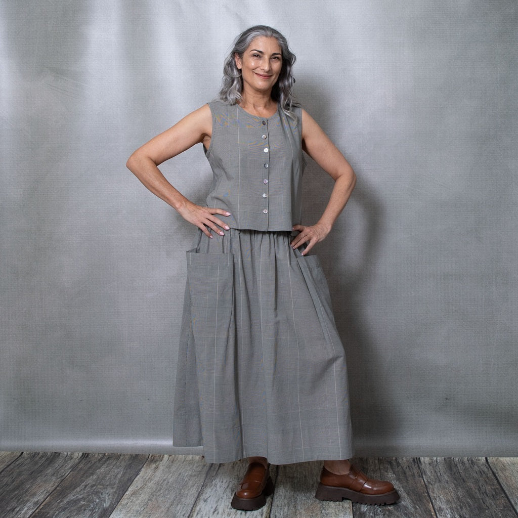 Dessa Skirt in Plaid Cotton
