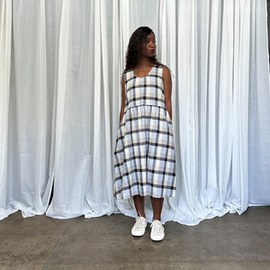 Elloise Linen Check Dress