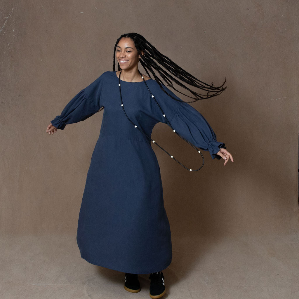 Sophia Washed Navy Dress