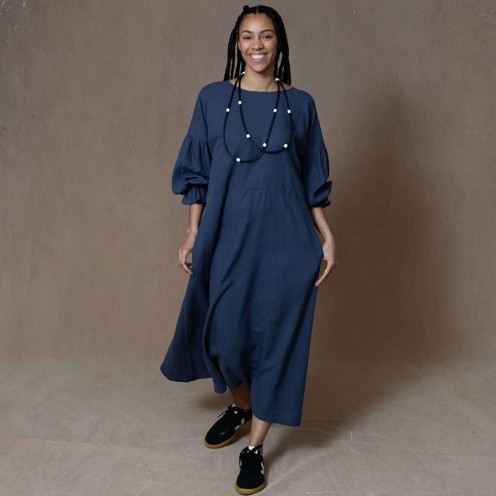 Sophia Washed Navy Dress