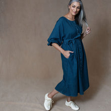Layla Dark Teal Organic Cotton Dress
