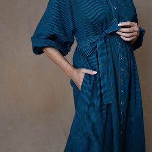 Layla Dark Teal Organic Cotton Dress