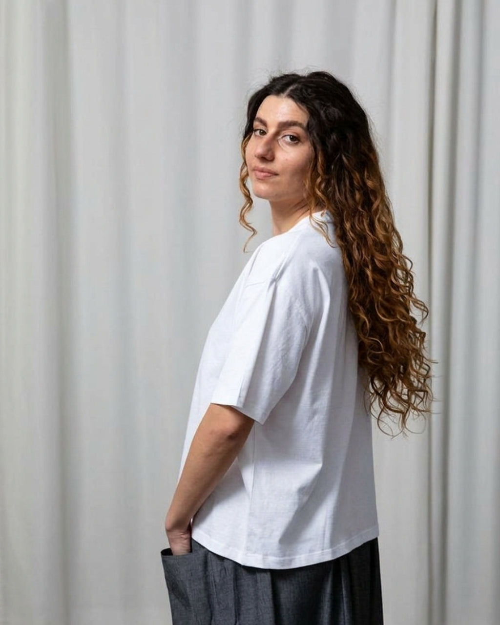 White Organic Cotton Boxy Tee