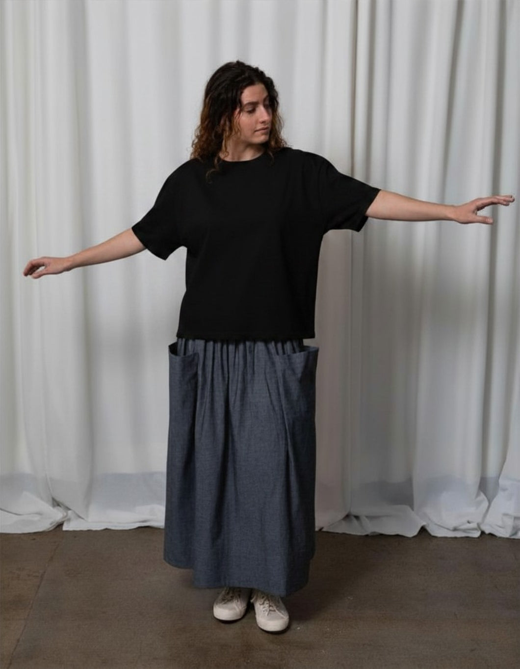 Black Organic Cotton Boxy Tee
