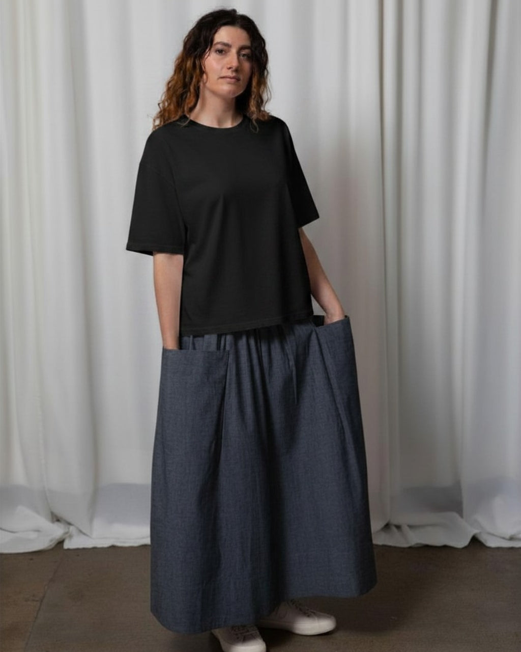 Black Organic Cotton Boxy Tee