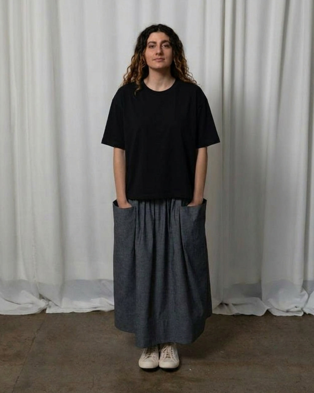 Black Organic Cotton Boxy Tee