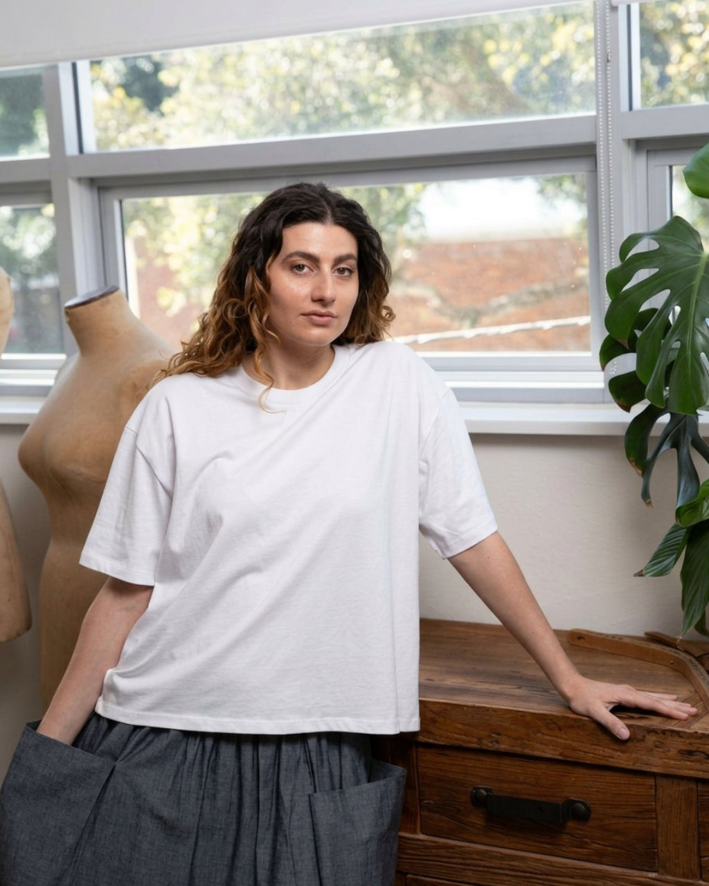 White Organic Cotton Boxy Tee