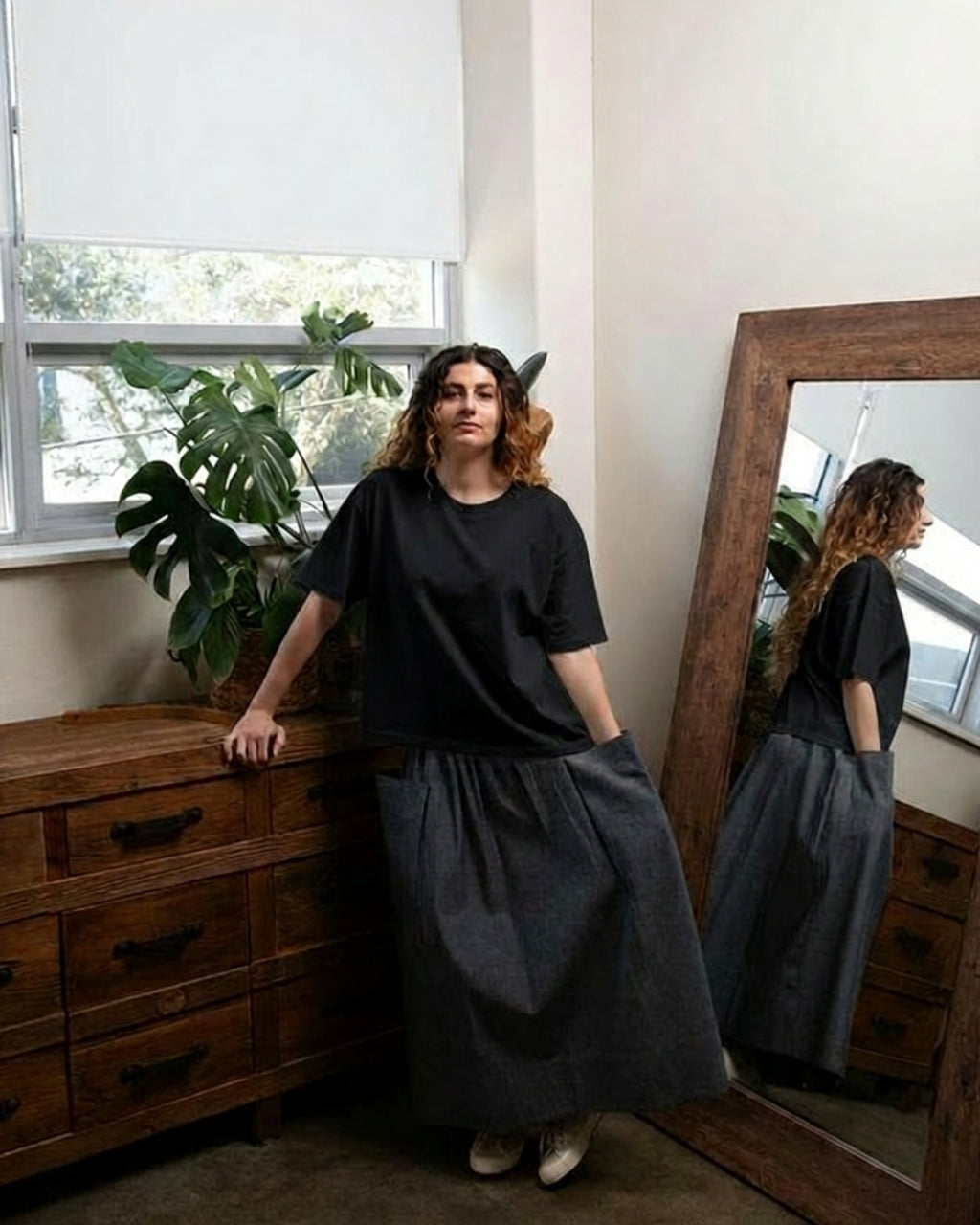 Black Organic Cotton Boxy Tee