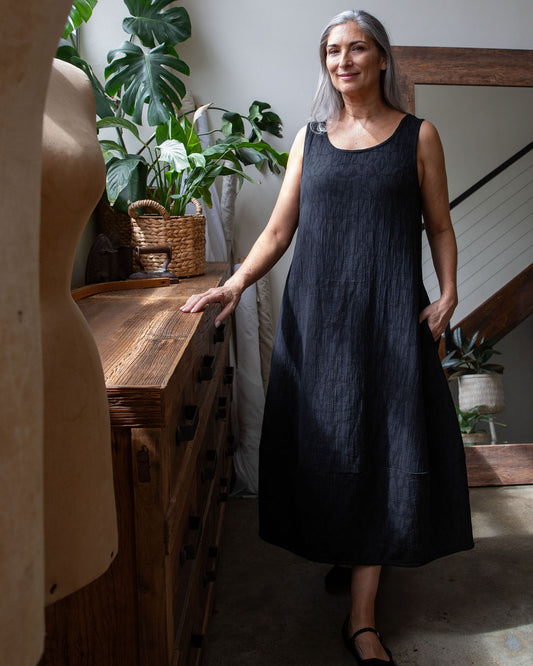 Cleo Dress - Textured Black