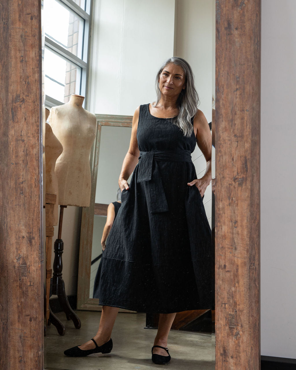 Cleo Dress - Textured Black