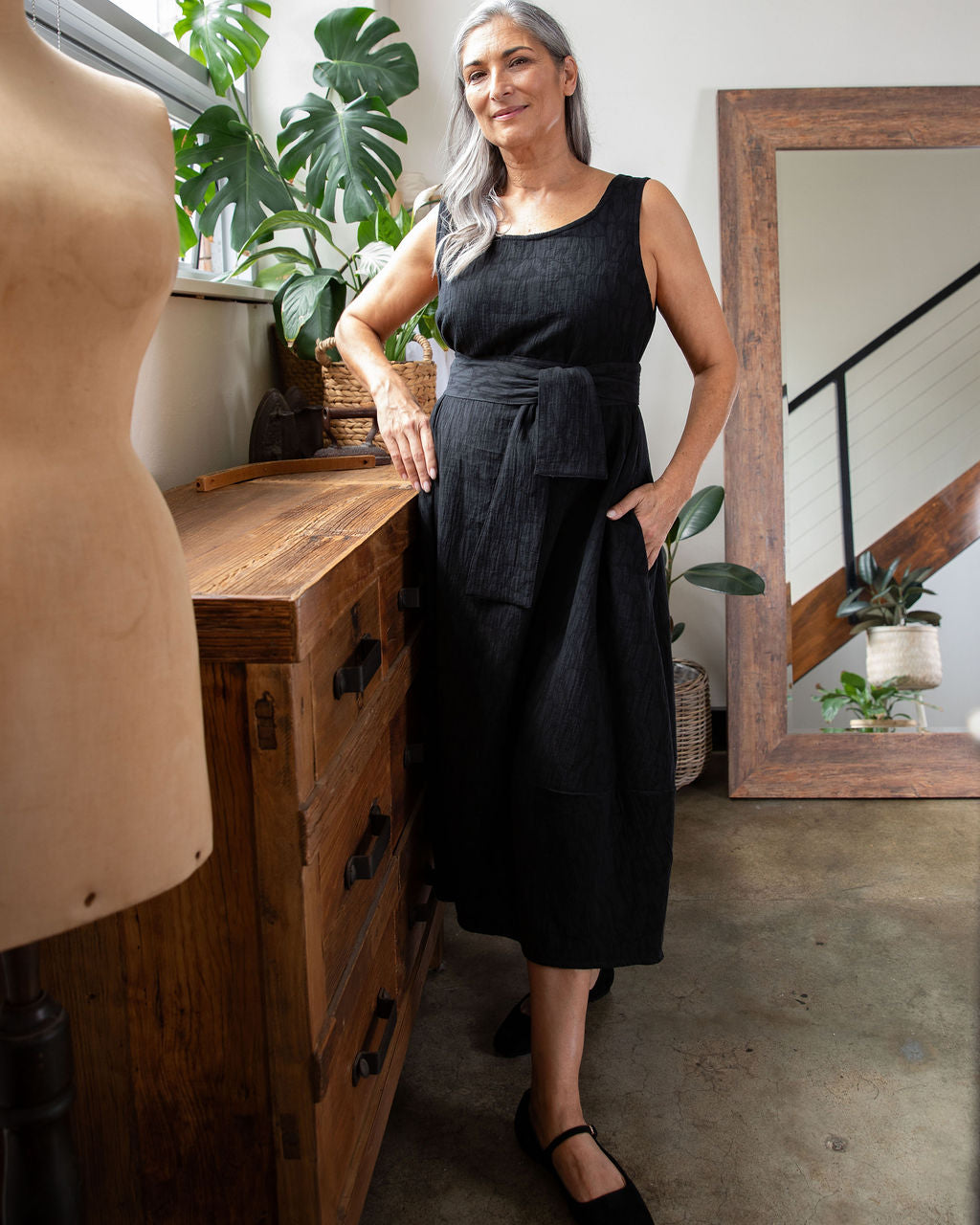 Cleo Dress - Textured Black