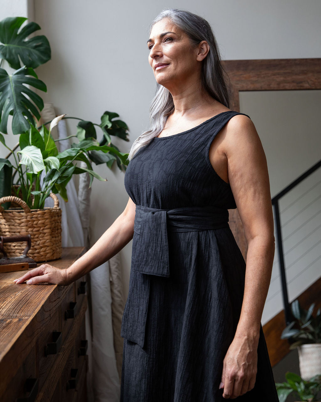 Cleo Dress - Textured Black