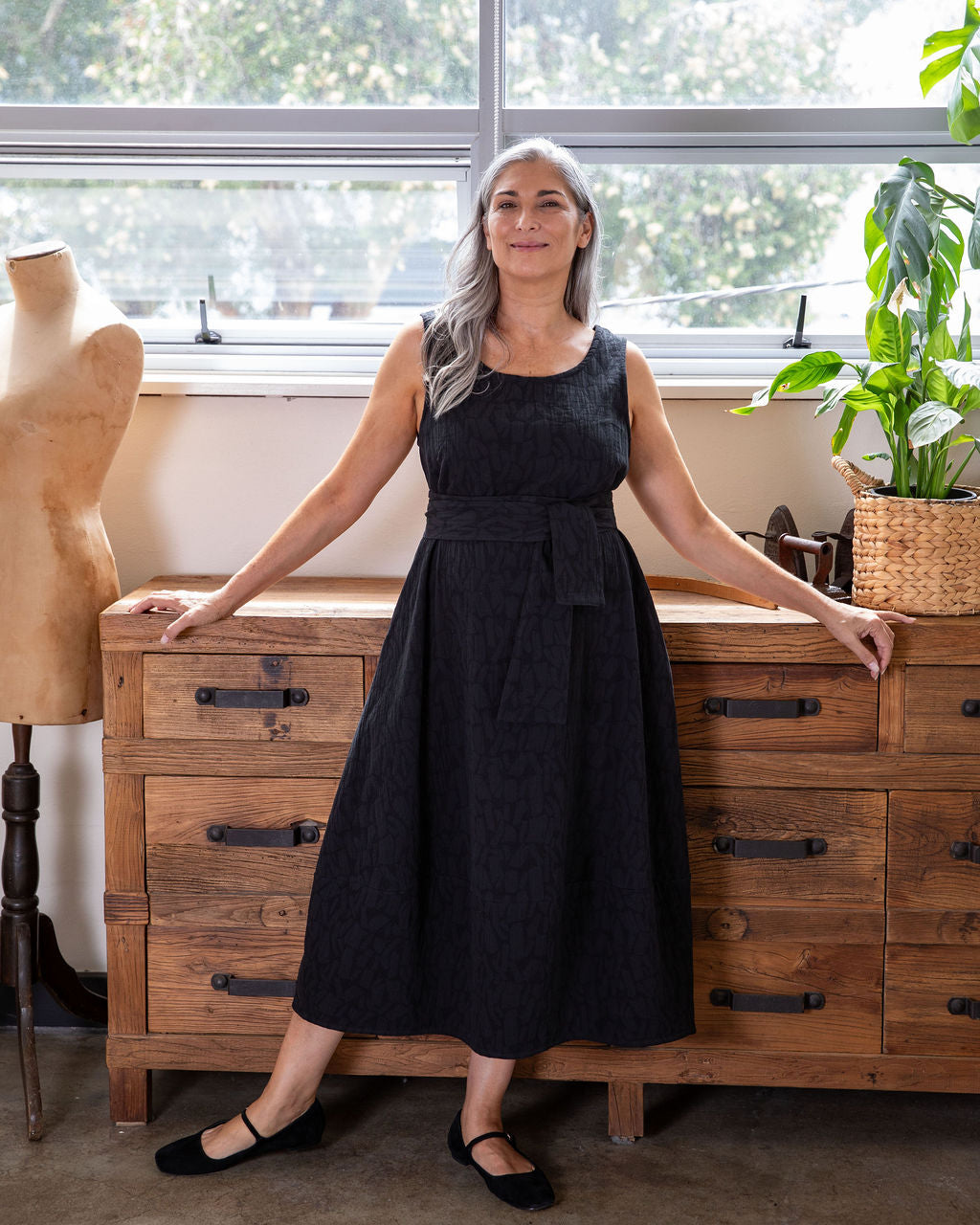 Cleo Dress - Textured Black