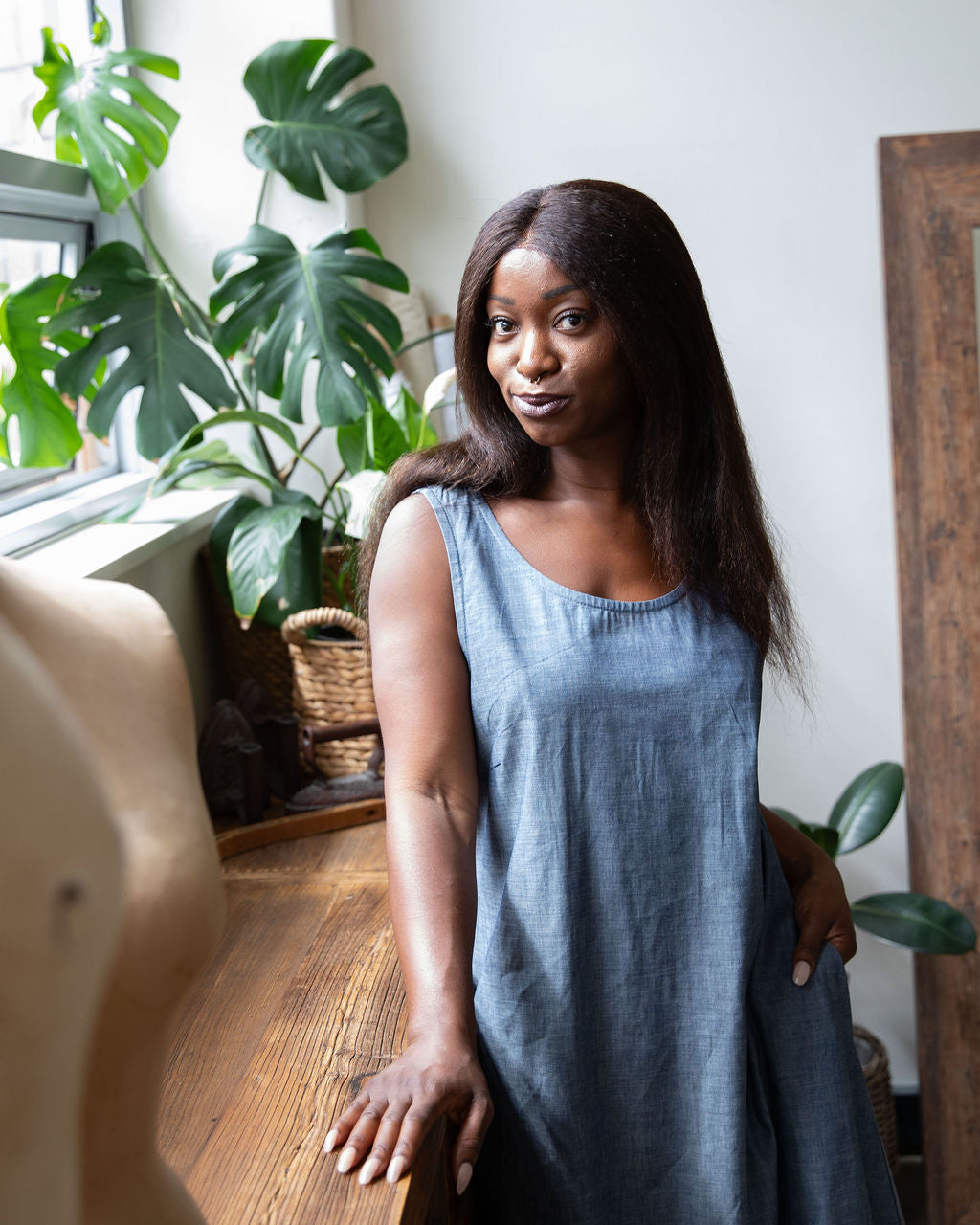 Cleo Dress - Japanese Chambray Denim
