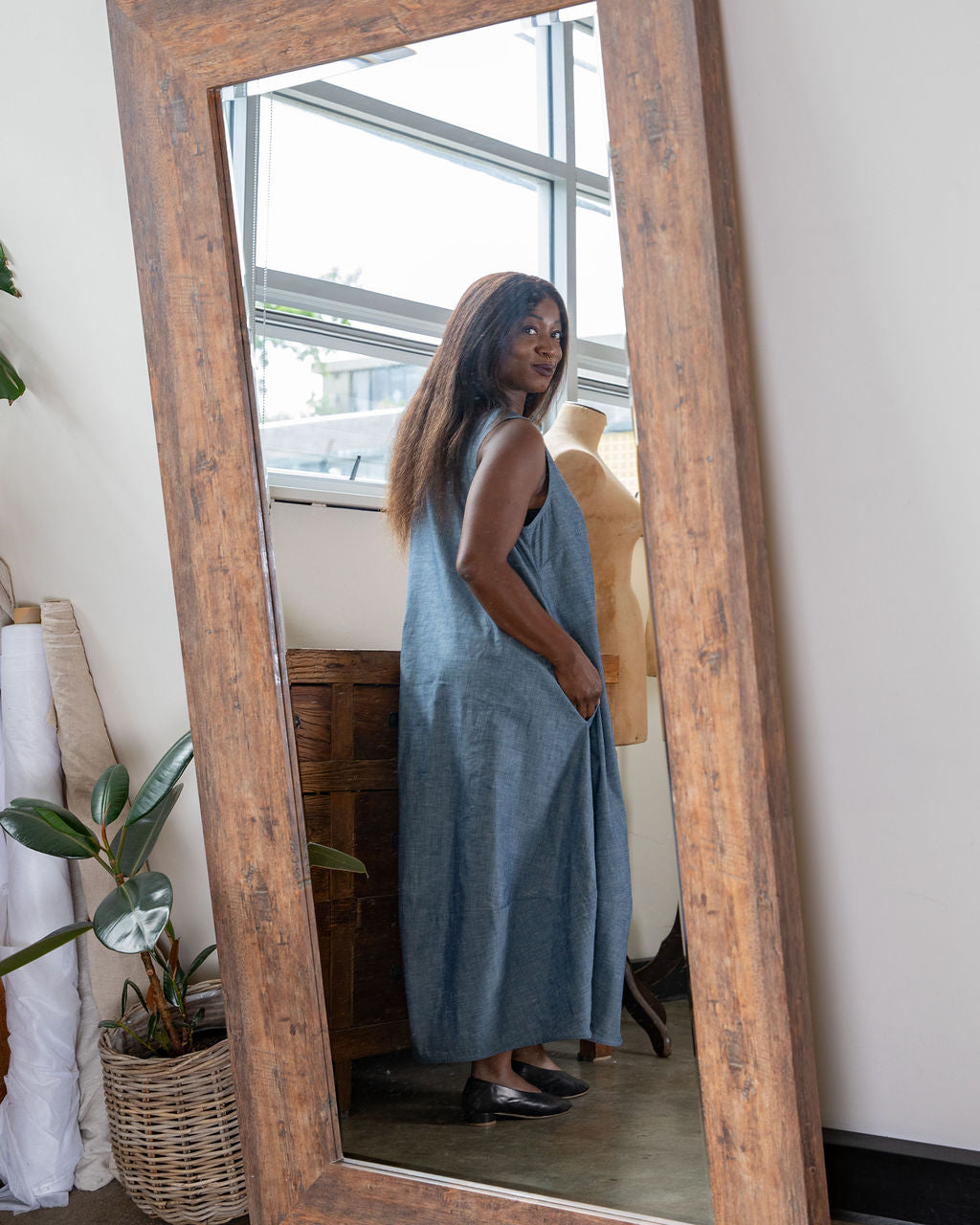 Cleo Dress - Japanese Chambray Denim