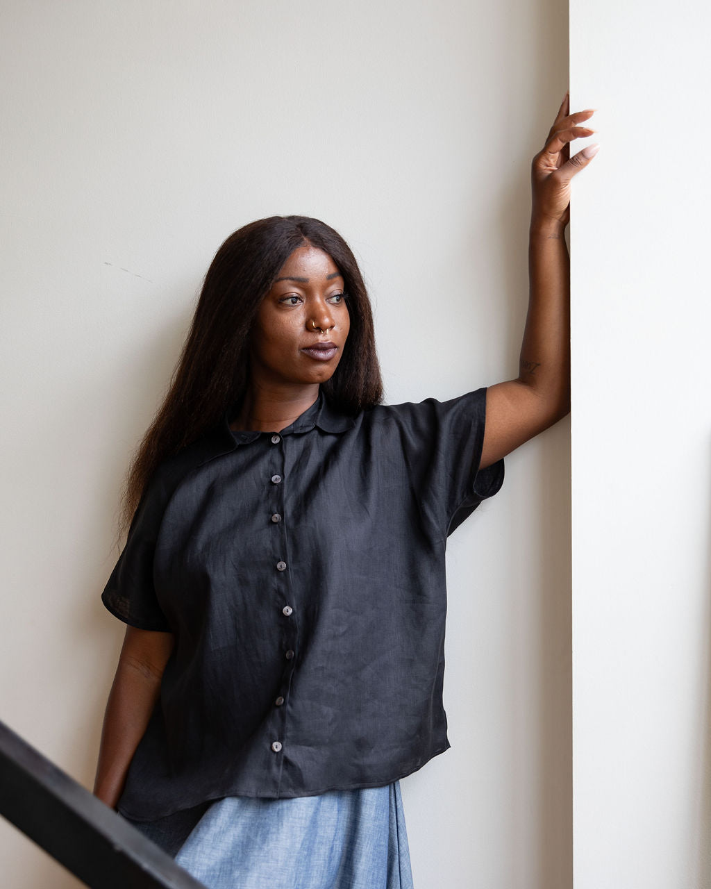 Montana Shirt – Black Linen
