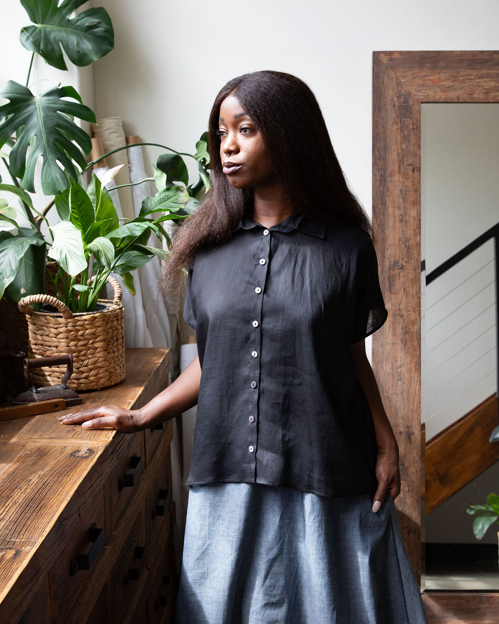 Montana Shirt – Black Linen