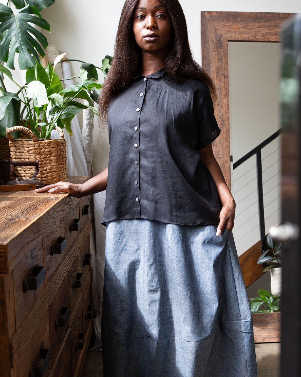 Montana Shirt – Black Linen
