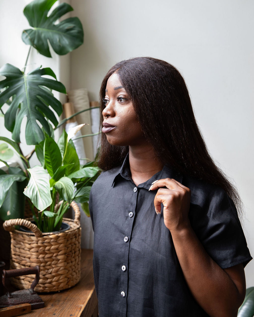 Montana Shirt – Black Linen