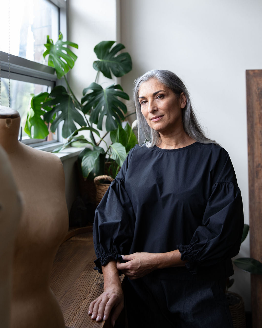 Willow top - Black Cotton