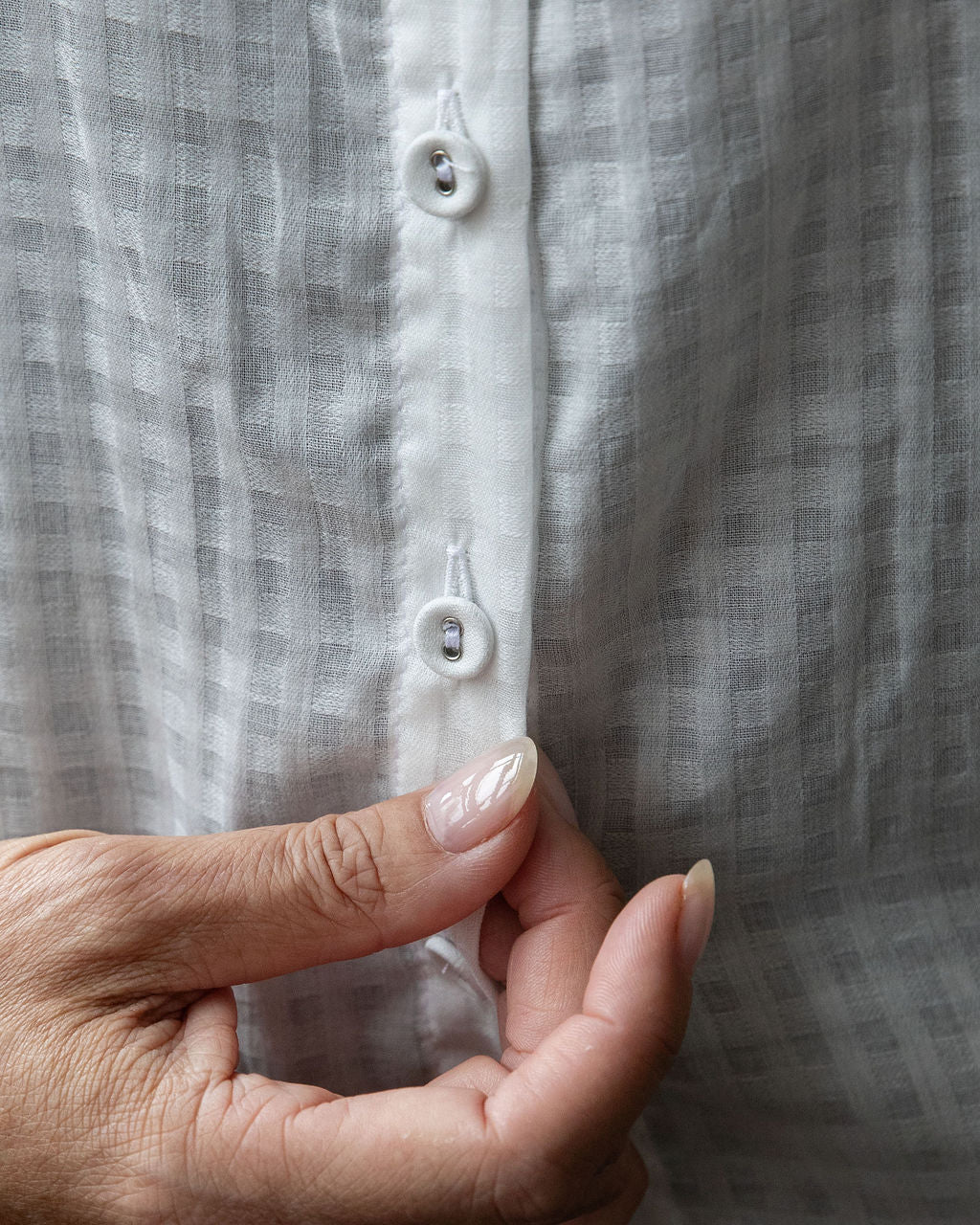 Montana Shirt – Milk White Gingham
