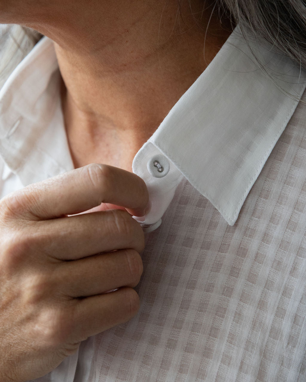 Montana Shirt – Milk White Gingham