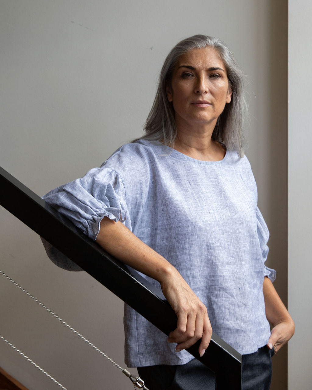Willow top - Chambray Linen