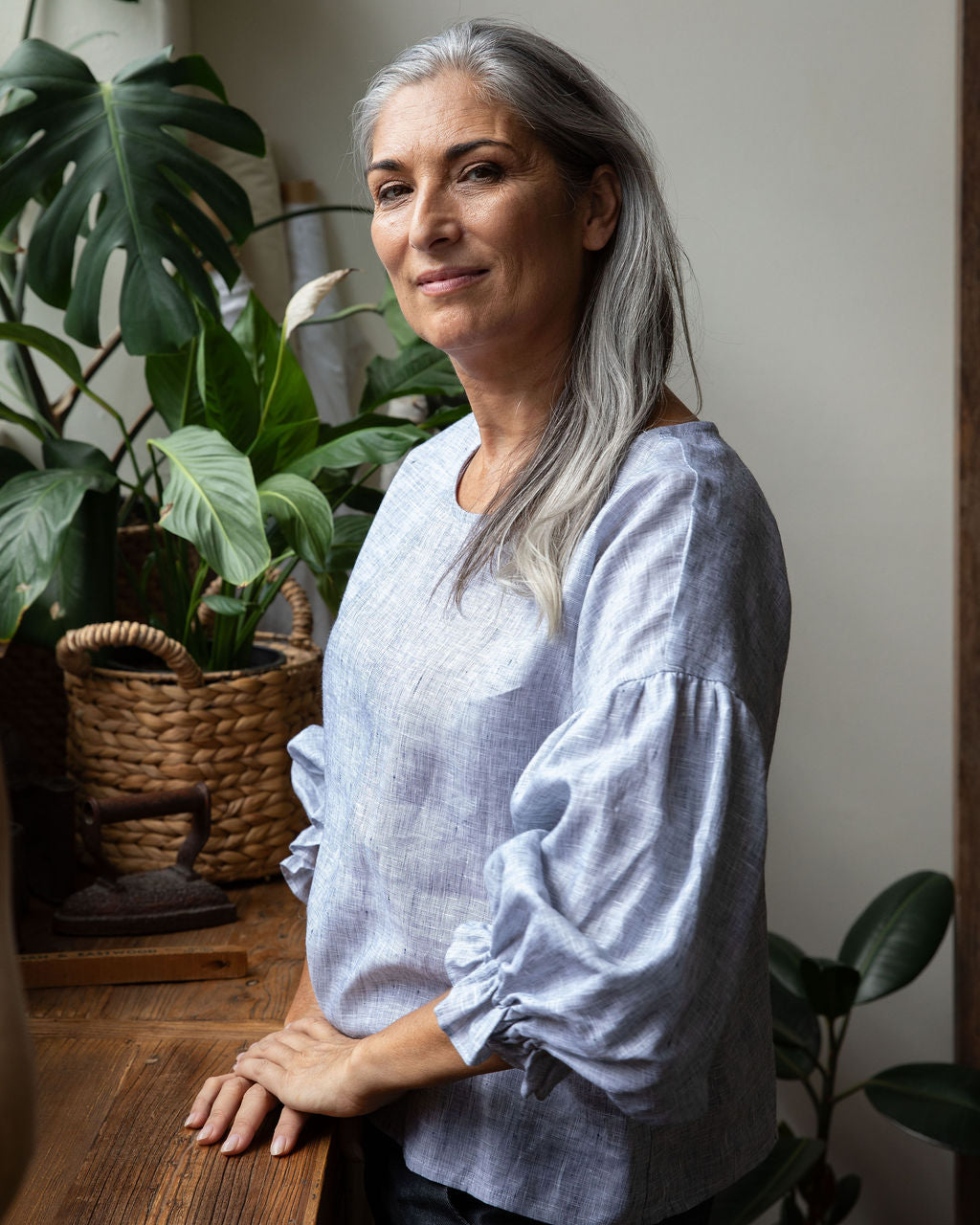 Willow top - Chambray Linen