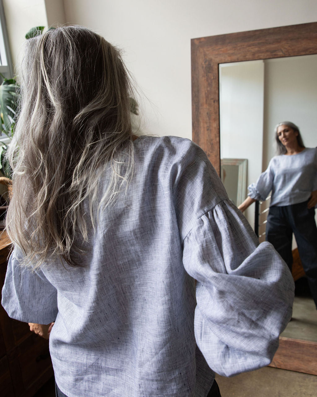 Willow top - Chambray Linen