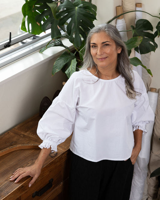 Willow top - White Cotton