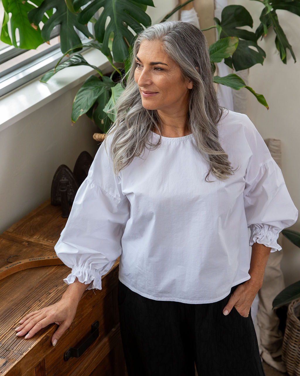 Willow top - White Cotton