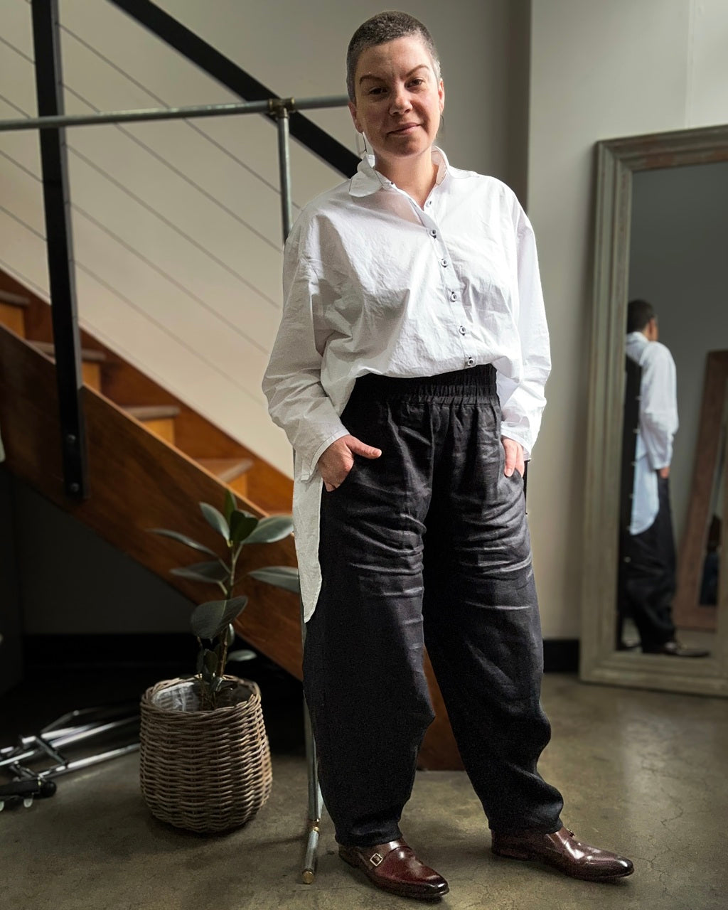 Tokyo Black Linen Pant - Longer Length