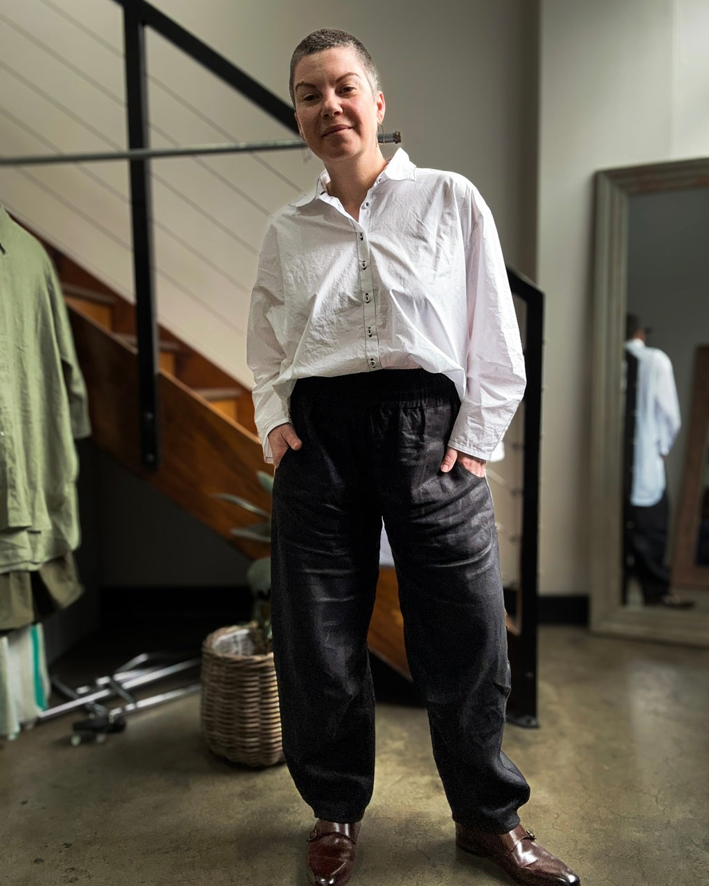 Tokyo Black Linen Pant - Longer Length